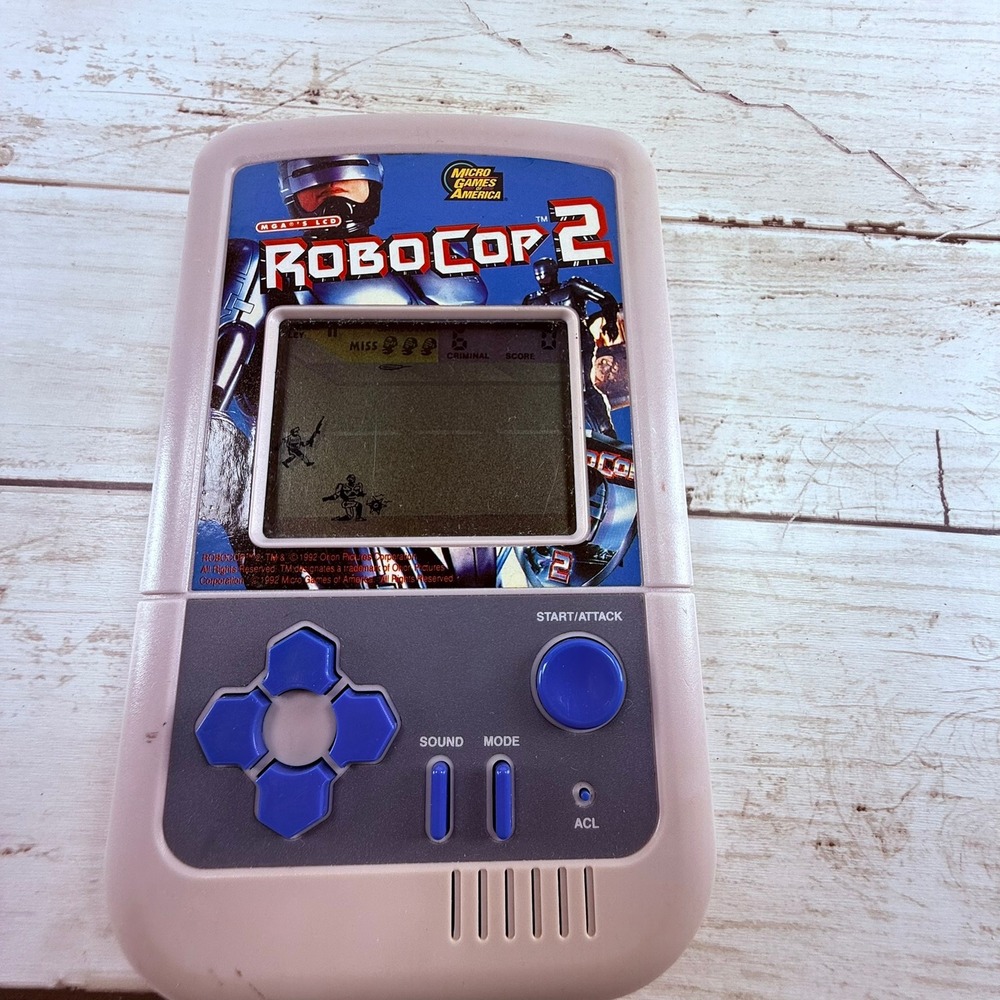 Vintage 1992 RoboCop 2 Handheld LCD Video Game Micro Games of America MGA TESTED